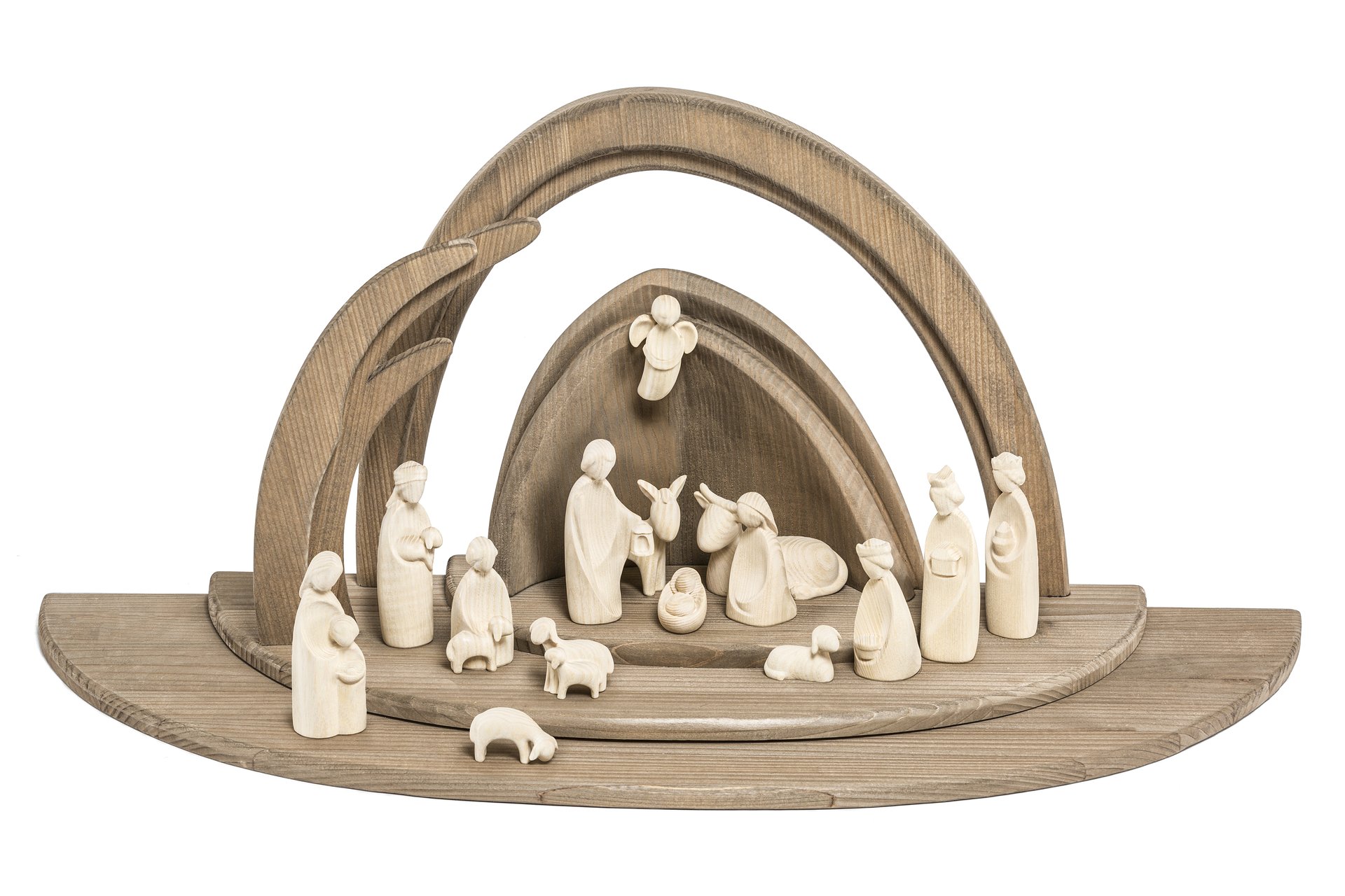 Set 15 pieces with Fairy Tale Nativity Stable